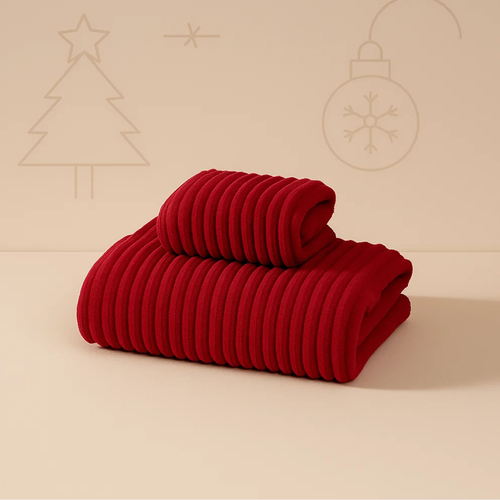 Limited Edition: The Marshmallow Towel 2.0 in Crimson Red